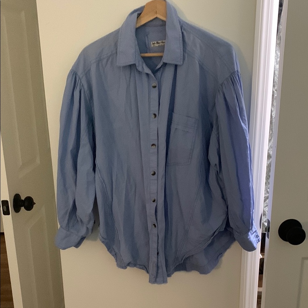 Free People Poplin Button Up
